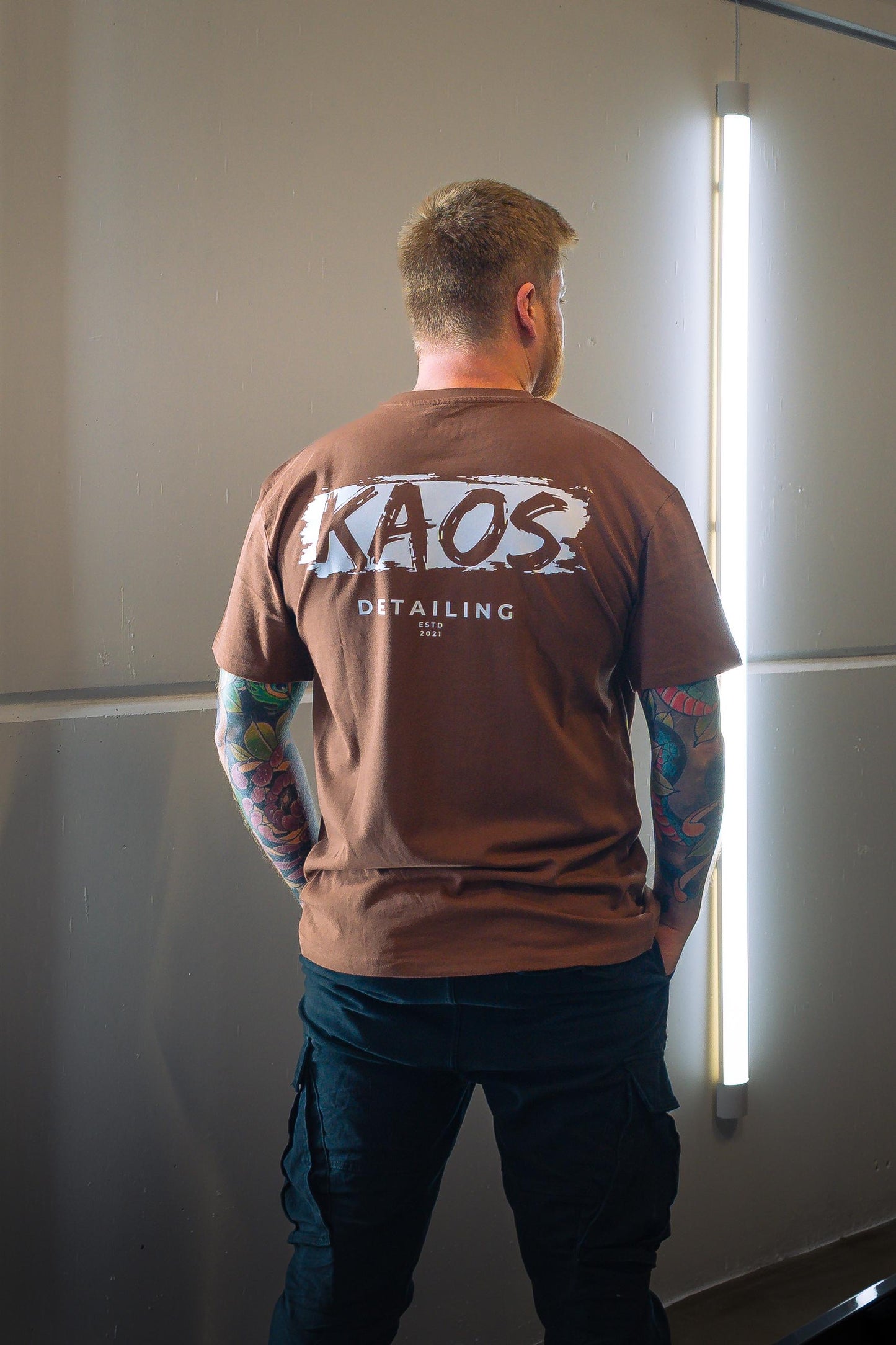 Kaos Premium Graphic tee in Bark Brown