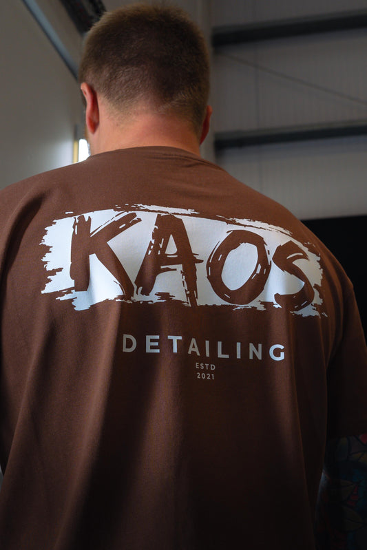 Kaos Premium Graphic tee in Bark Brown