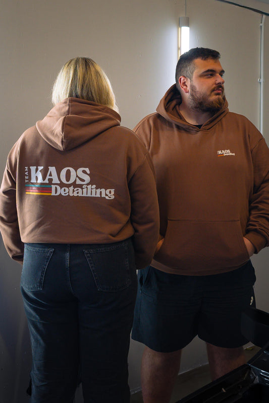 Team Kaos Oversized Heavyweight Hoodie in Bark