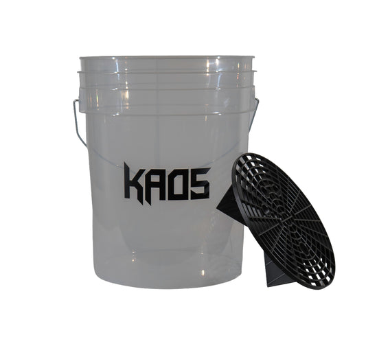 Kaos 20L Clear Wash Bucket with Grit Guard